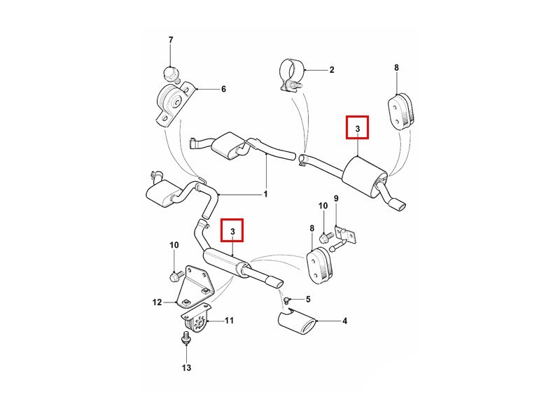 Rear Exhaust Silencer Jaguar XK8