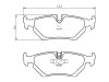 Brake pad set rear Jaguar XJ40