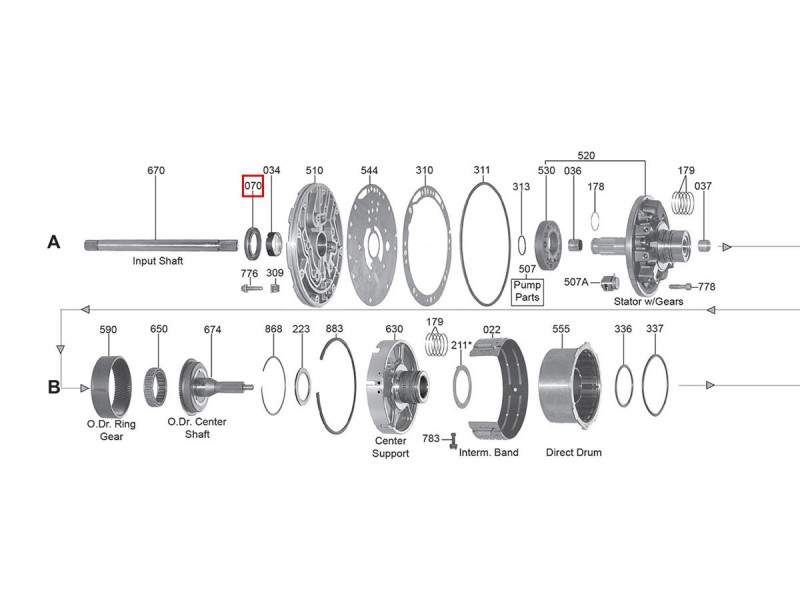 Joint de pompe à huile de boîte 5R55N