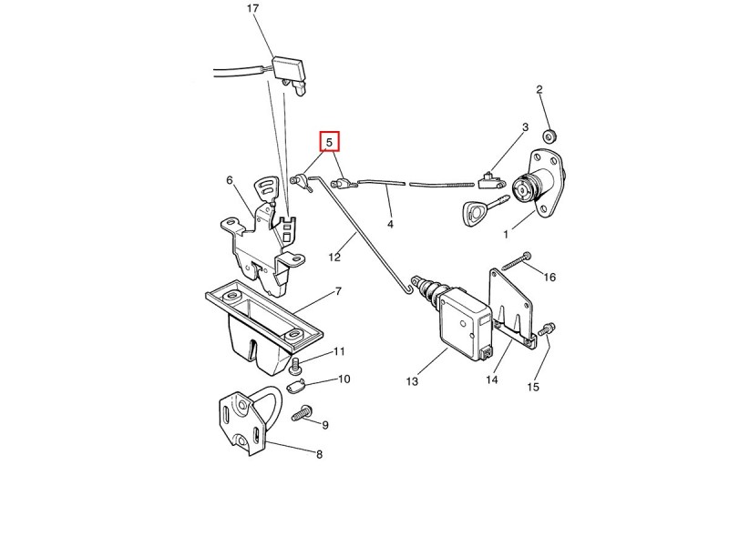 Clip de serrure BEC26511 Jaguar X300 / X308