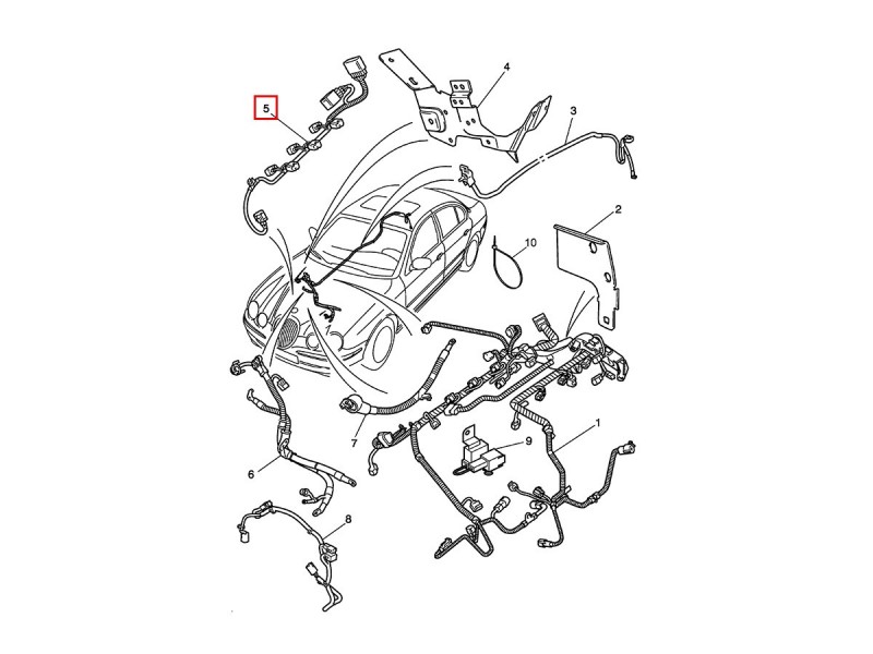Injector harness XR822770 Jaguar S-Type / X350 / X-Type V6