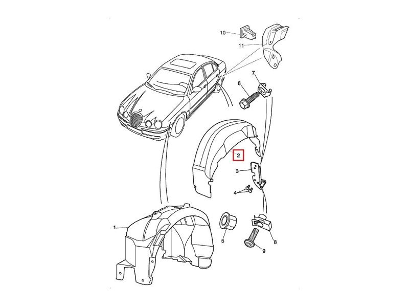 Passage de roue arrière Jaguar S-Type Ph3
