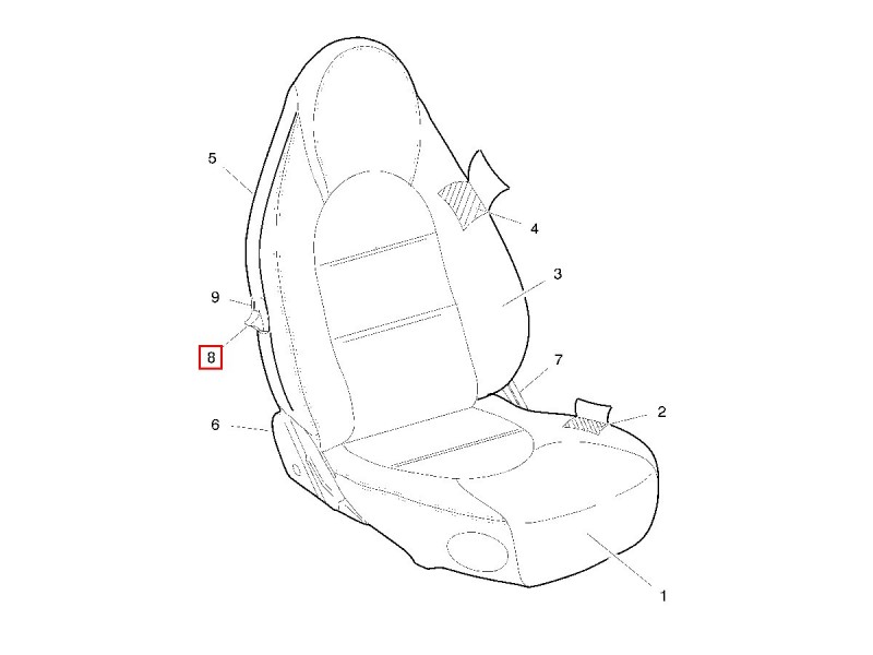 Seat lever knob GJB4760AASDZ Jaguar X100