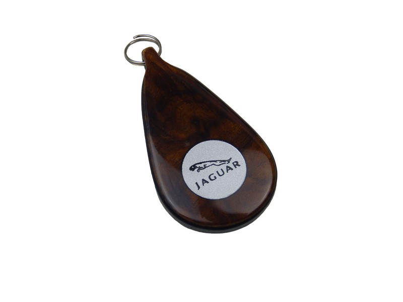 Jaguar wood keyring
