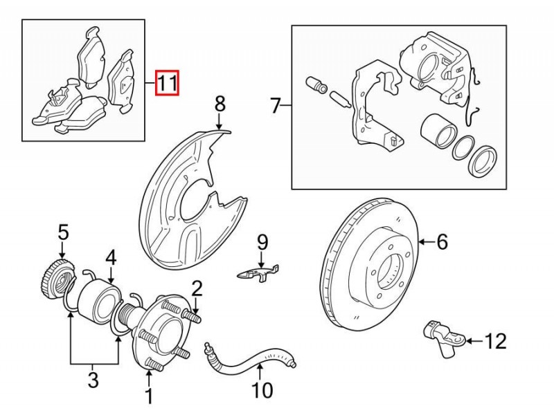 Front brake pad set JLM1829 Jaguar XJ40 / X300 / X308 / X100